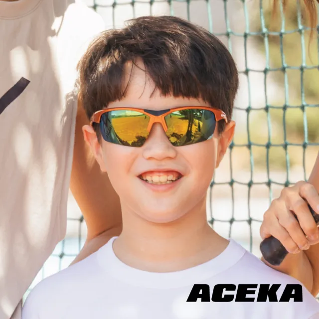 【ACEKA】台灣製墨鏡閃酷橘偏光兒童運動太陽眼鏡(SUNSHINE 親子系列)
