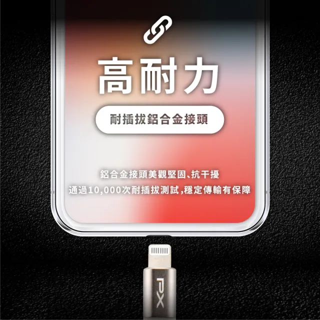 【PX 大通-】iphone充電線編織網MFi認證快充線插拔萬次1公尺Lightning蘋果手機線平板PD灰色手機(UCL-1G)