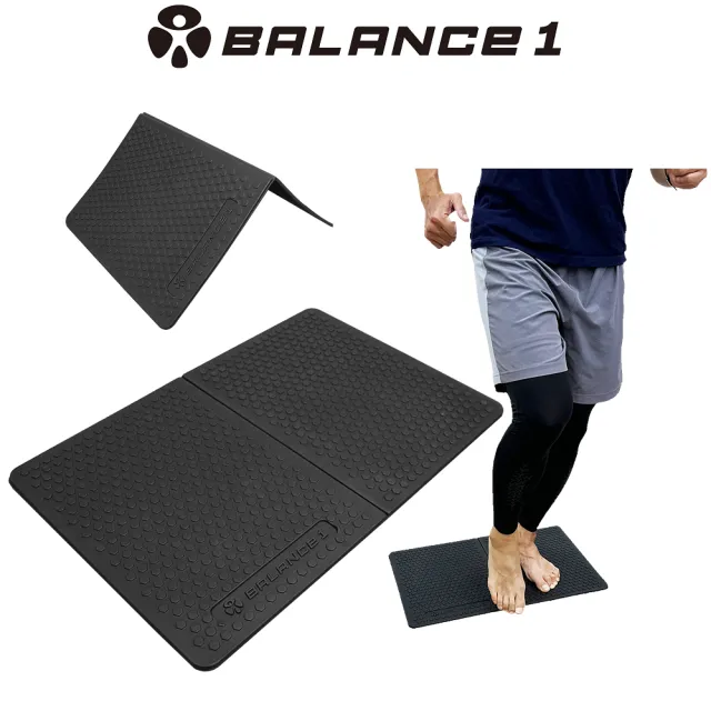 【BALANCE 1】特惠組 可折疊超慢跑墊+啞鈴1kg x 2(台灣製 運動跪墊 超慢跑墊 摺疊 啞鈴)