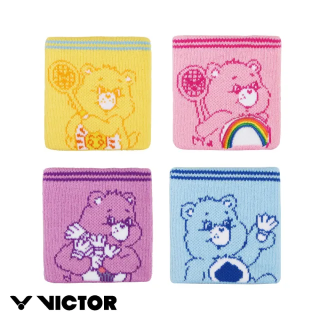 【VICTOR 勝利體育】VICTOR X Care Bears聯名系列護腕(C-2090CBC E/I/J/M 蓍草黄/桃粉色/木槿紫/德拉藍)