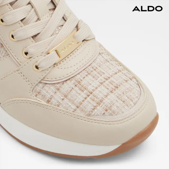 【ALDO】CAROTERIEL-時尚拼接增高休閒鞋-女鞋(淺棕色)