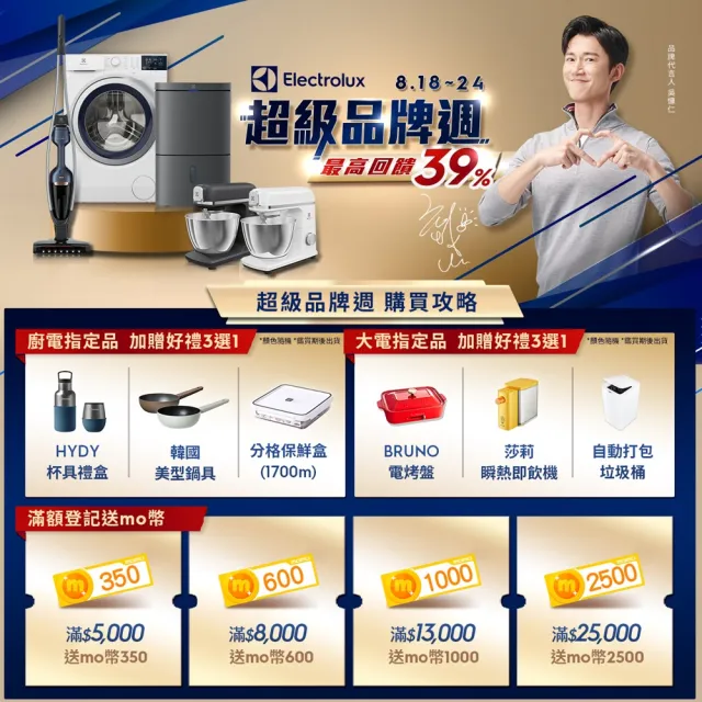 【Electrolux 伊萊克斯】極適家居700清淨除濕機-WiFi 14L 一級能效(EDH14TRBD2)