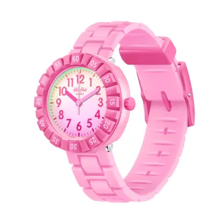 【Flik Flak】兒童手錶 PINK SPLASH 兒童禮物/安全防水/瑞士製造 FCSP125(36.7mm)
