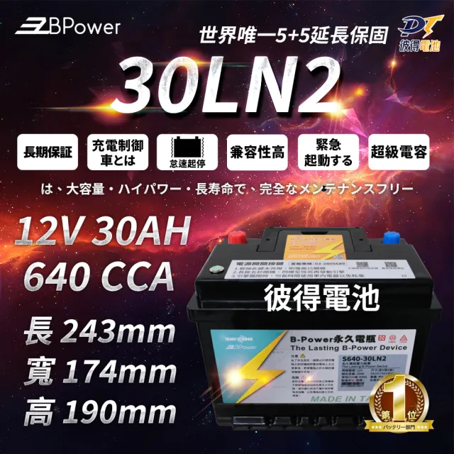 【EzBPower】30LN2 超級電容 鋰鐵電池 歐規電池 怠速熄火可安裝(永久電瓶)