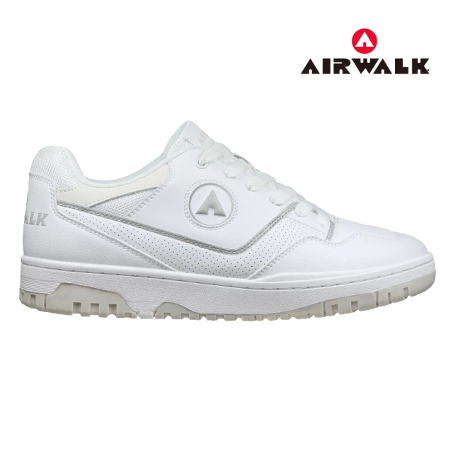 AIRWALK 男鞋 男都會生活運動鞋 板鞋 復古板鞋 球鞋 白灰(AW83300)