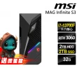 【MSI 微星】i7 RTX3060 十六核電腦(Infinite S3/i7-13700F/32G/2TB HDD+2TB SSD/RTX3060-12G/W11P)