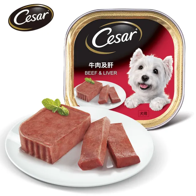 【Cesar西莎】精緻/風味餐盒 100g*48入 寵物/狗罐頭/狗食(任選)