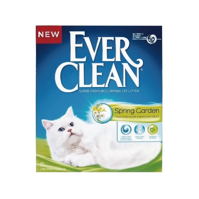 【EverClean 藍鑽】超凝結貓砂10L(兩入組)