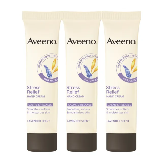 【Aveeno 艾惟諾】葡萄柚活力亮白/薰衣草暖香舒緩護手霜50gx5