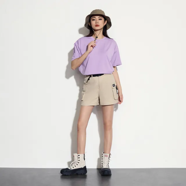 【GAP】女裝 Logo圓領短袖T恤-紫色(476718)