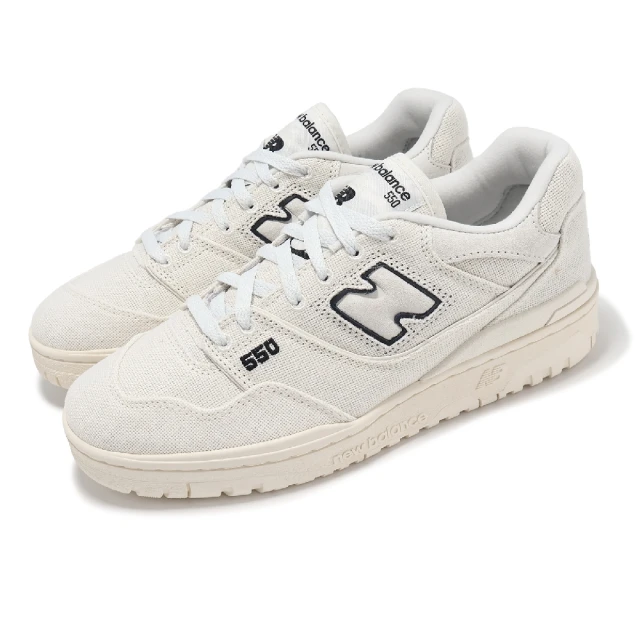 NEW BALANCENEW BALANCE 休閒鞋 550 男鞋 女鞋 白 米白 復古 帆布 情侶鞋 NB(BB550MDA-D)