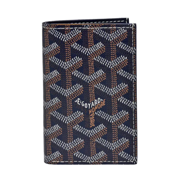 【GOYARD 高雅德】經典SAINT-PIERRE手工帆布摺疊萬用卡夾(深藍色STPIE2PMLYS1CL51P-BLUE)