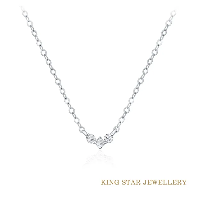 【King Star】18K金 鑽石項鍊套鍊 輕珠寶