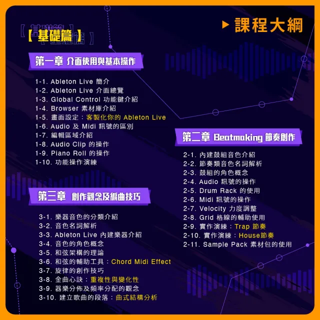 【揚聲堡音樂線上教學】學習嘻哈電音製作 : 跟著 DUSA NAGA 老師一起 Ableton Live(音樂線上課程/實體卡)