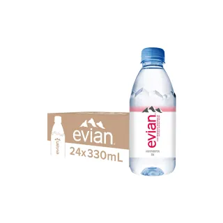 【evian 依雲 原廠總代理直營】天然礦泉水330mlx24入/3箱(寶特瓶)