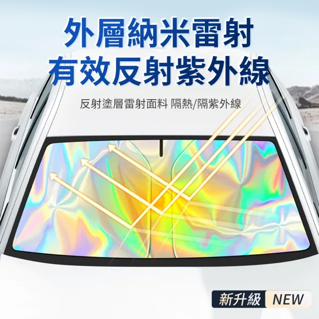 【YORI優里】最新鐳射款-汽車前檔遮陽板(車用雷射遮陽板 遮陽檔 前擋玻璃 隔熱降溫 遮陽簾)