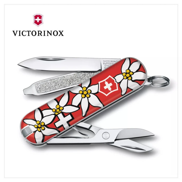 VICTORINOX 瑞士維氏 瑞士刀 58mm/7用/瑞士國花(0.6223.840)