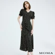【MOMA】復古小花抽繩洋裝(黑色)