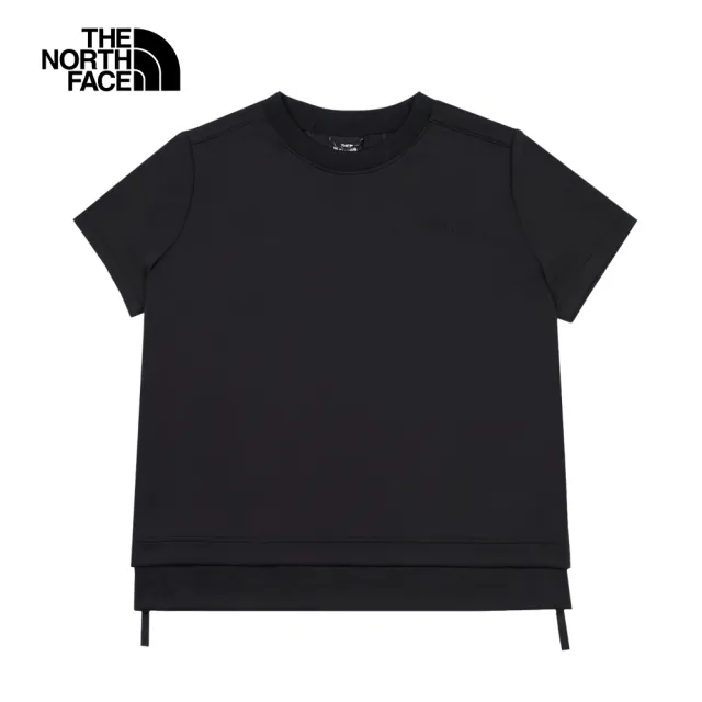 【The North Face】北面UE女款黑色吸濕排汗短袖T恤｜8AGQJK3