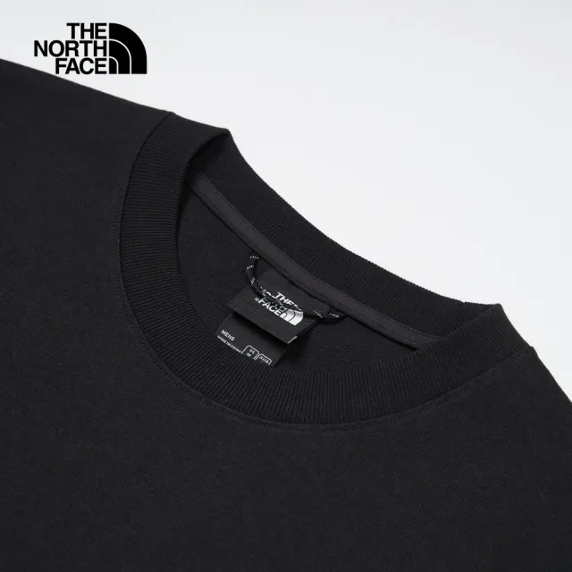 【The North Face】北面UE男款黑色純棉舒適大尺寸城市印花短袖T恤｜8A8DJK3