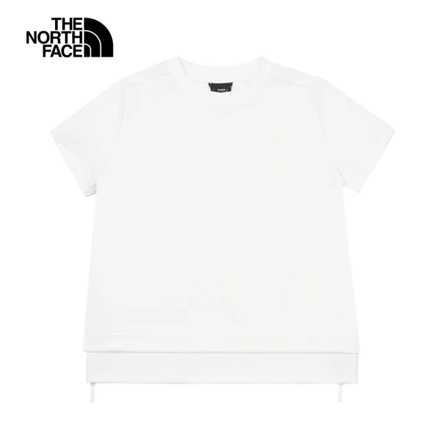 【The North Face】北面UE女款白色吸濕排汗短袖T恤｜8AGQFN4
