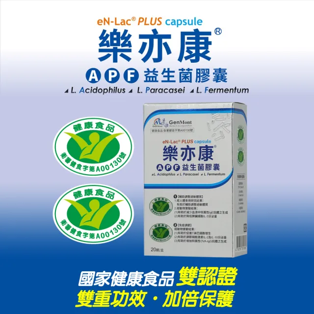 【景岳生技】樂亦康調整過敏體質健字號*16盒(20顆/盒共320顆/贈酵素益生菌*8盒)