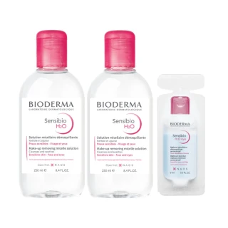 【BIODERMA 貝膚黛瑪 官方直營】新客體驗組_舒敏高效潔膚液250ml(買1送1)(卸妝)