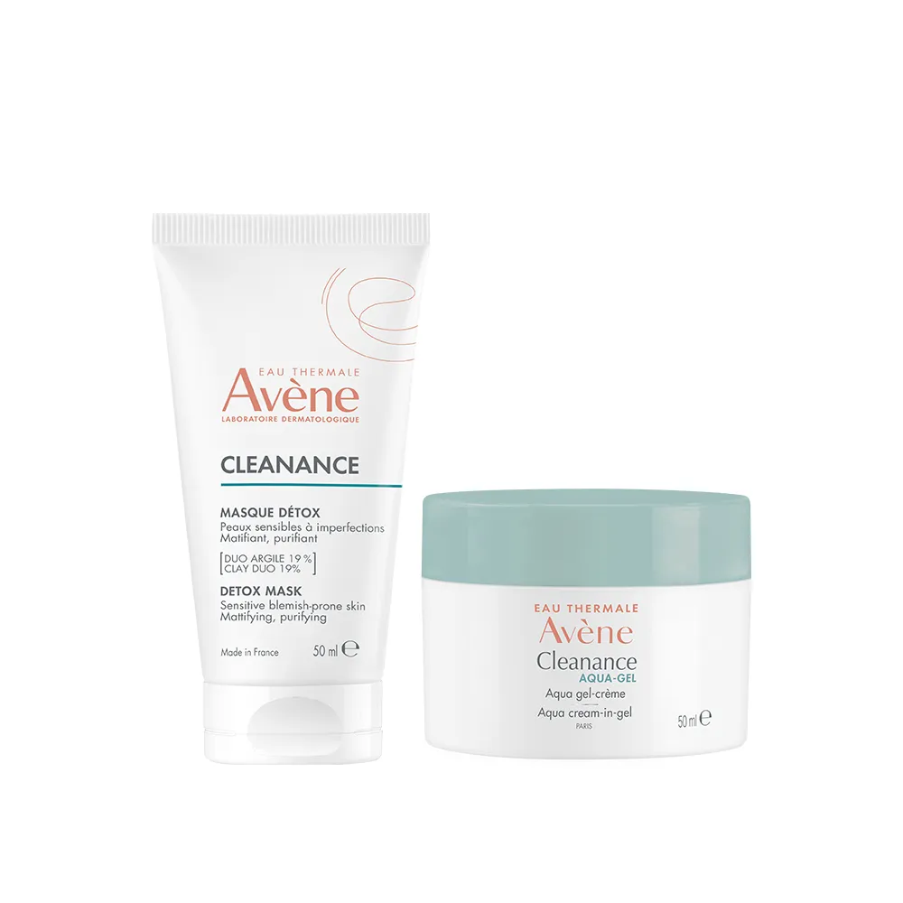 【Avene 雅漾官方直營】新品上市★控油保養雙面膜組(泥膜+凍膜)