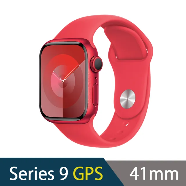 金屬錶帶組【Apple】Apple Watch S9 GPS 41mm(鋁金屬錶殼搭配運動型錶帶)