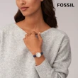 【FOSSIL 官方旗艦館】Carlie系列 復古迷戀環鑽女錶 真皮錶帶指針手錶 28MM(多色可選)