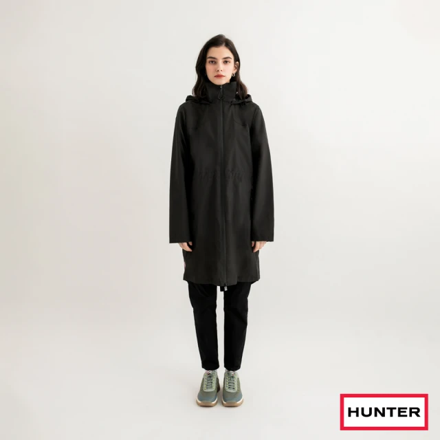 【HUNTER】女裝-Original輕量防水長版大衣(黑色)