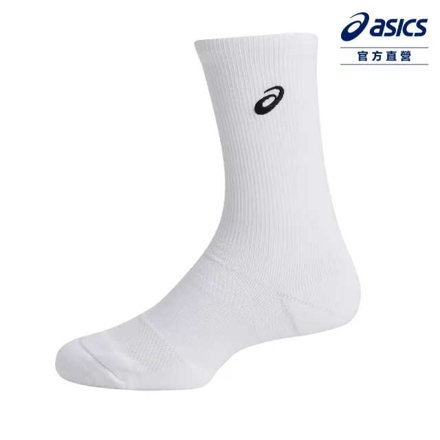 【asics 亞瑟士】STABILITY 中筒襪 男女中性款 排球配件(3053A159-100)