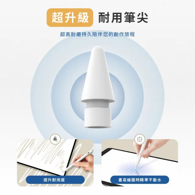 【eiP】Pencil 2 全磁吸iPad觸控筆(適用Apple 2024 New iPad10 Air6.5/ Pro)