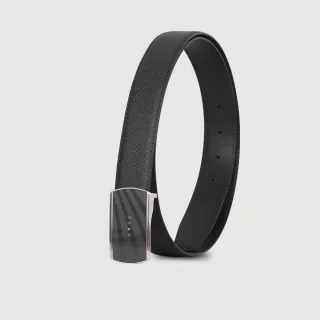 【VOVA 沃汎】商務型男時尚造型釘扣式皮帶-銀色(VA018-006-SNK) 送禮推薦