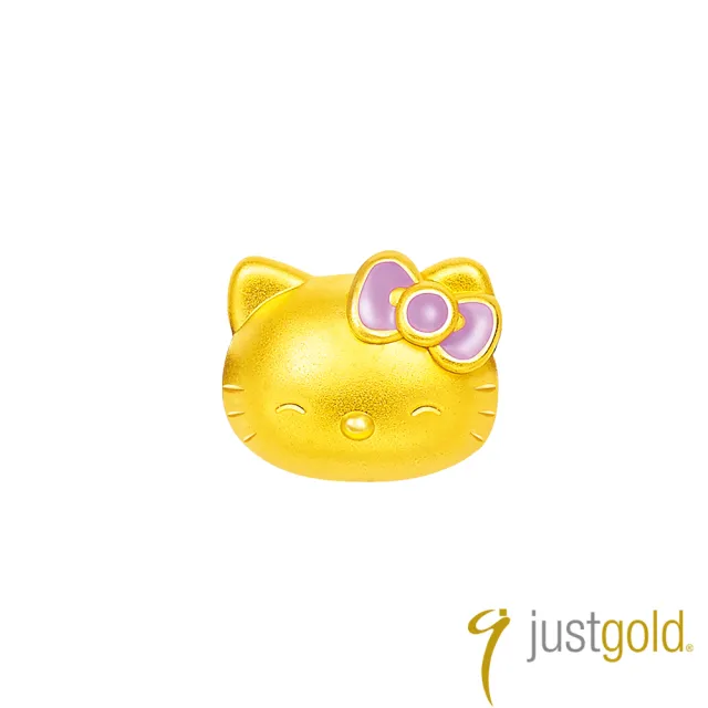 【Just Gold 鎮金店】Hello Kitty 50週年 黃金串珠(微笑眼)