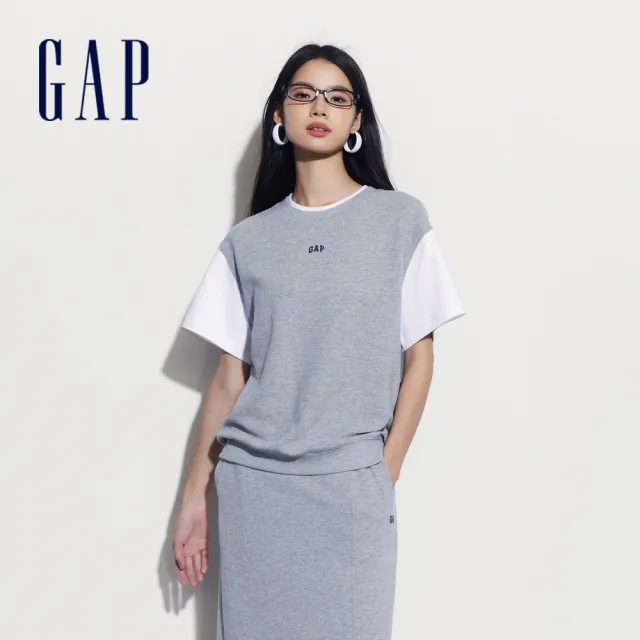 【GAP】男女裝 胸前口袋/花邊短袖T恤-多款任選(463213&463253&537088&541730)