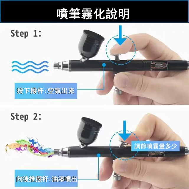 充電式迷你型噴槍(電動噴筆 馬克噴筆 噴筆氣泵 噴漆槍 模型噴漆上色 手持噴塗註氧)