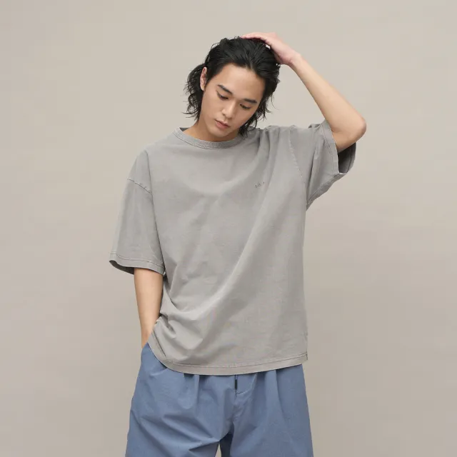 【plain-me】寬版刺繡水洗短TEE PLN0033-241(男款/女款 共6色 TEE 休閒上衣 短袖上衣)