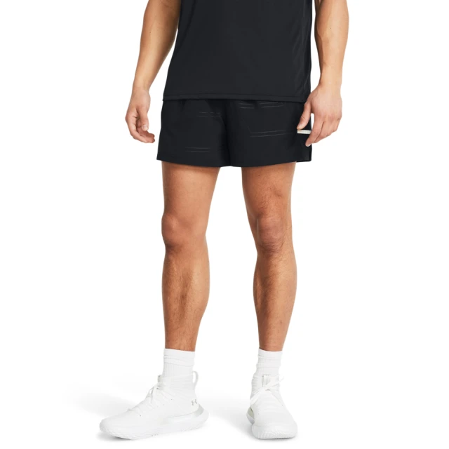 UNDER ARMOUR UA 男 Baseline Elevated 5吋籃球短褲 運動短褲_1384141-001(黑色)