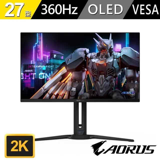 GIGABYTE 技嘉】AORUS FO27Q3 27型QD-OLED 2K 360Hz電競螢幕