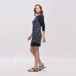 【NAUTICA】女裝 條紋舒適休閒洋裝(藍白色)