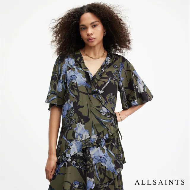 【ALLSAINTS】BATU 人造絲印花洋裝 W052DA(常規版型)