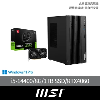 MSI 微星 +4060顯示卡★14代i5 十核電腦(PRO DP180 14-274TW/i5-14400/8G/1TB SSD/W11P)