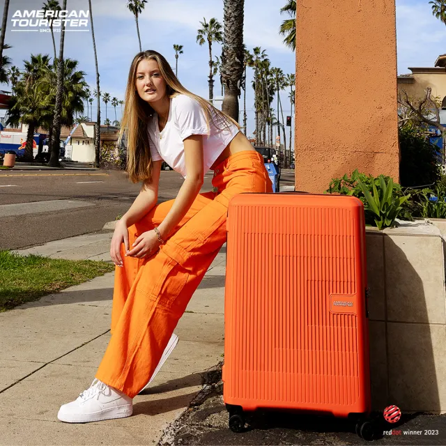 【AMERICAN TOURISTER 美國旅行者】20吋 AEROSTEP 立體漸層可擴充PP輕盈登機箱/行李箱(多色可選)