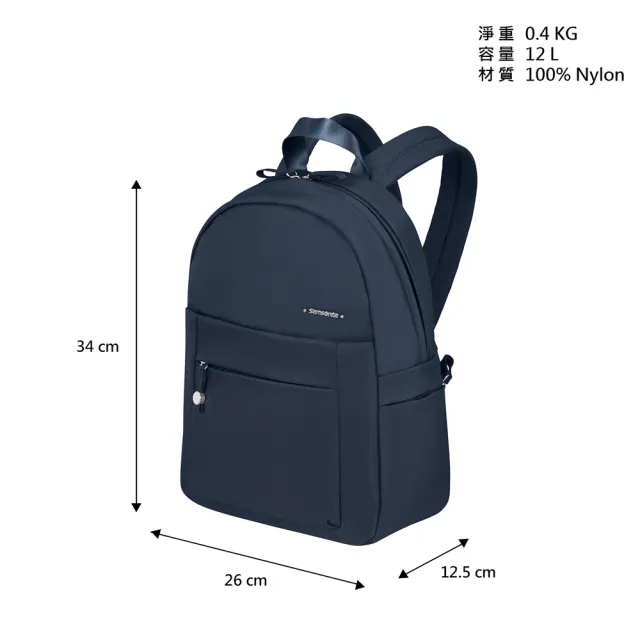 【Samsonite 新秀麗】Move 4.0 再生材質經典時尚女性後背包M(多色可選)