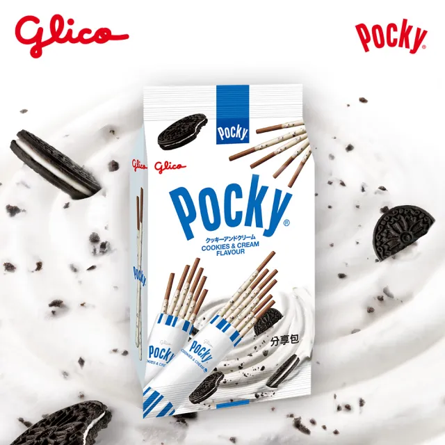 【Glico 格力高】Pocky百奇/PRETZ百力滋 袋裝分享包4入組(巧克力/草莓/牛奶/番茄野菜/野菜沙拉)