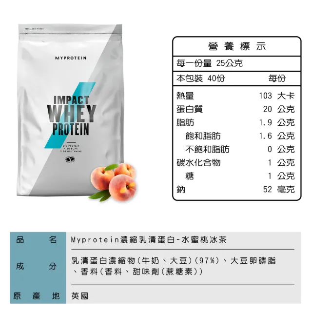 【MYPROTEIN】濃縮乳清蛋白1KG 2入組(多口味可選)