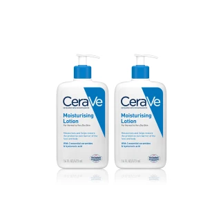 【CeraVe 適樂膚】限時特談雙入組★長效清爽保濕乳 473ml X2 (臉部身體乳液)