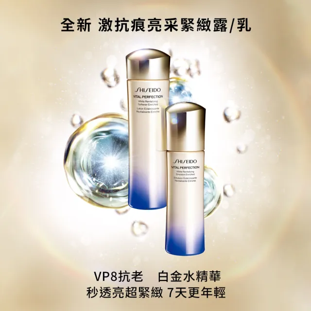 【SHISEIDO 資生堂國際櫃】激抗痕亮采緊緻露150ml 輕盈/豐潤 任選(白金水/5G保濕水精華/化妝水/臉部保養)