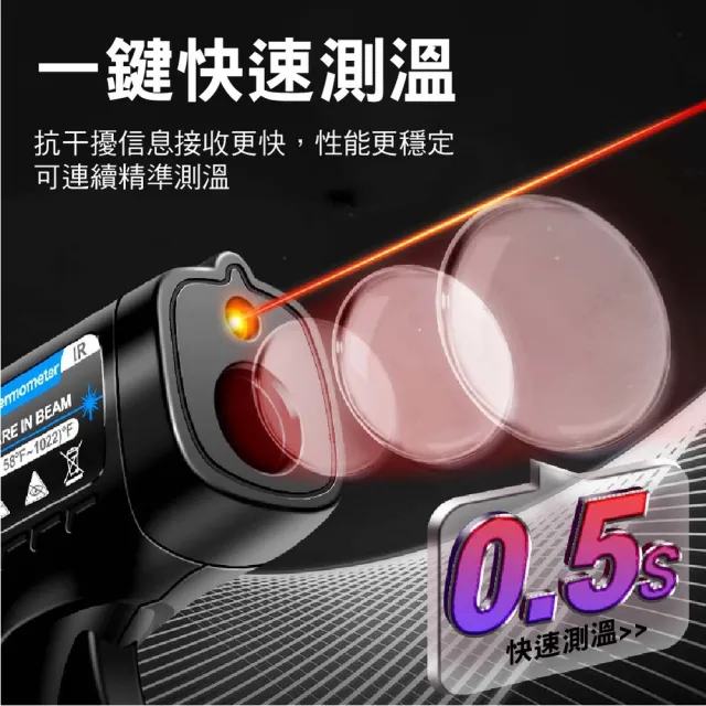 便攜非接觸式工業用測溫槍 紅外線料理用溫度計 油溫水溫空調測溫槍 烘焙溫度檢測器